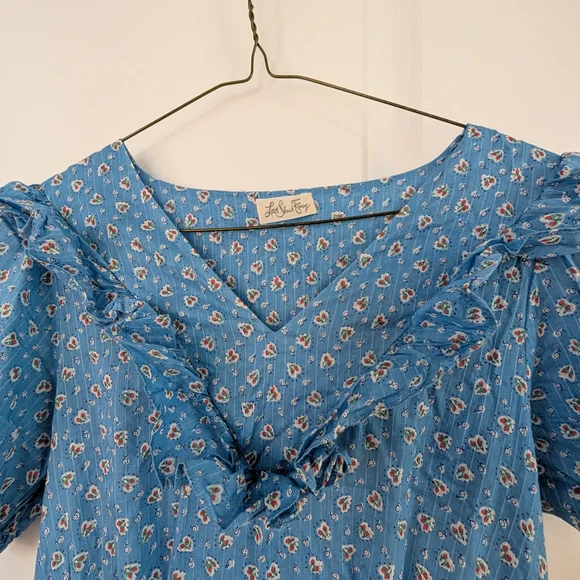 LoveShackFancy Blue Midi Dress - Picture 2 of 3